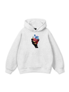 Handheld colorful rhinestone art heart Hoodie