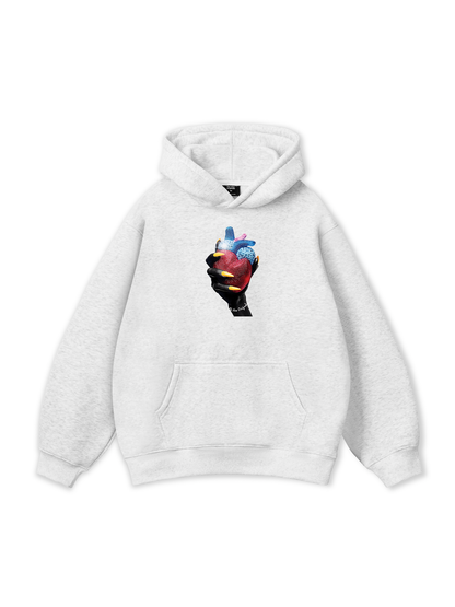 Handheld colorful rhinestone art heart Hoodie