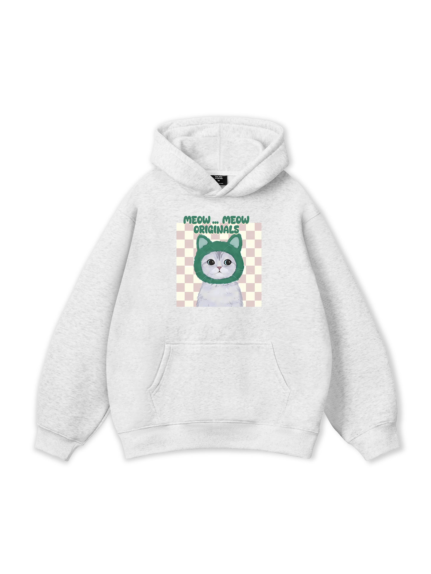 Animal Mood Meow Green Pink Hoodie