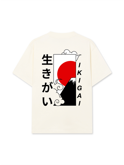 Áo Thun Relaxed Fit Ikigai Fuji & Rising Sun Tee