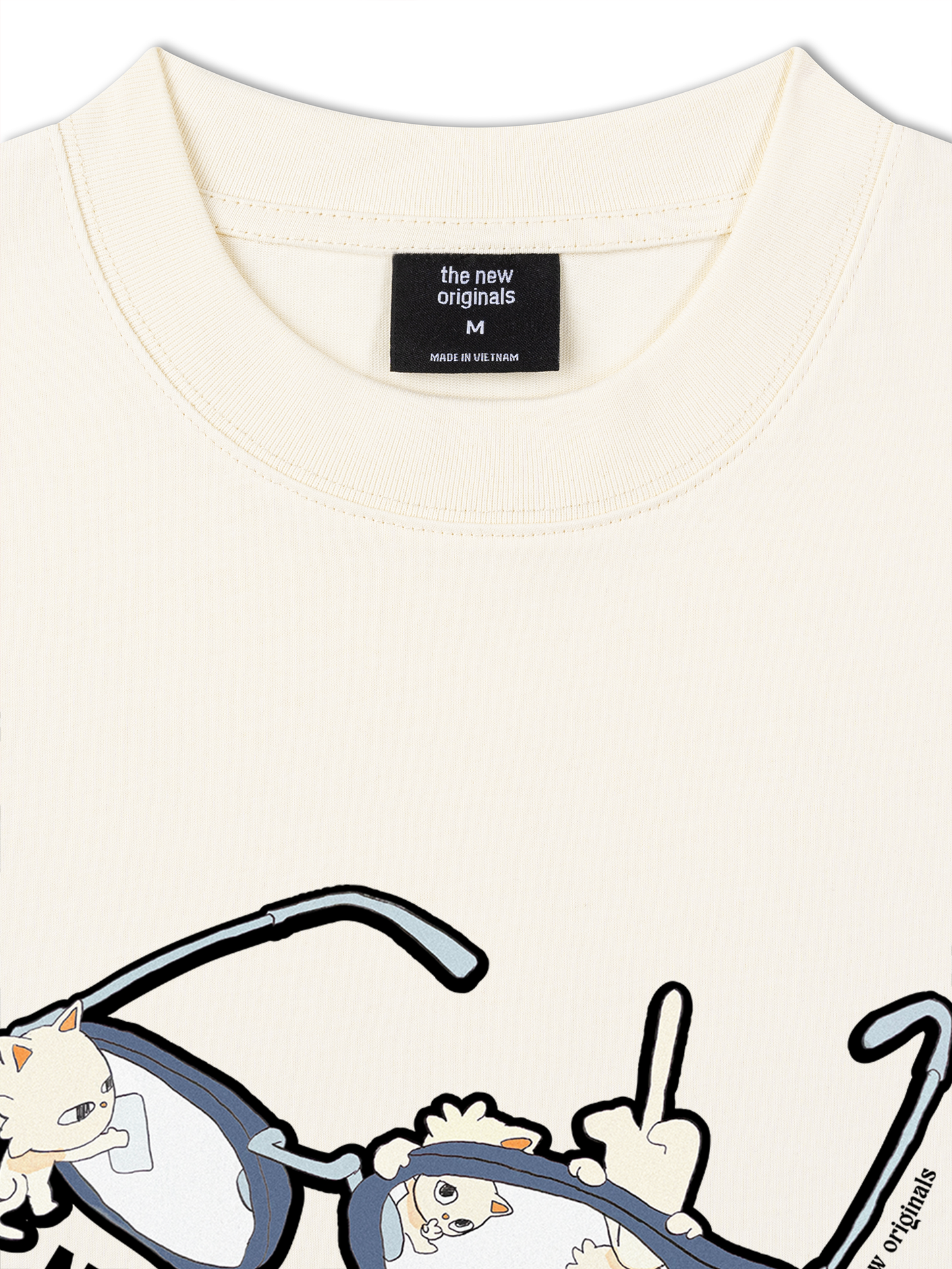 Áo Thun Relaxed Fit Hội Mèo Đeo Kính