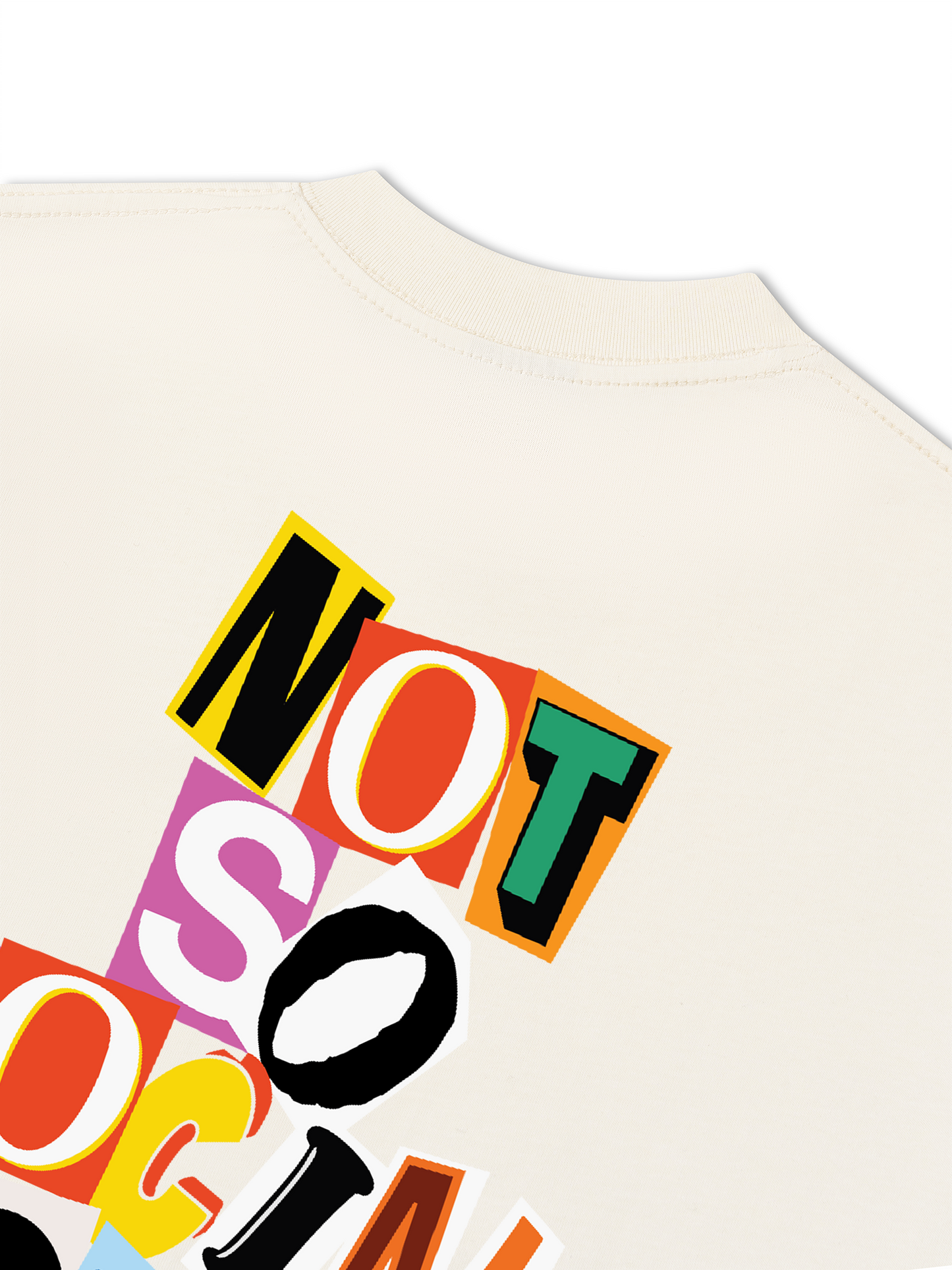 Áo Thun Relaxed Fit Not So Social Today Scrapped Notes