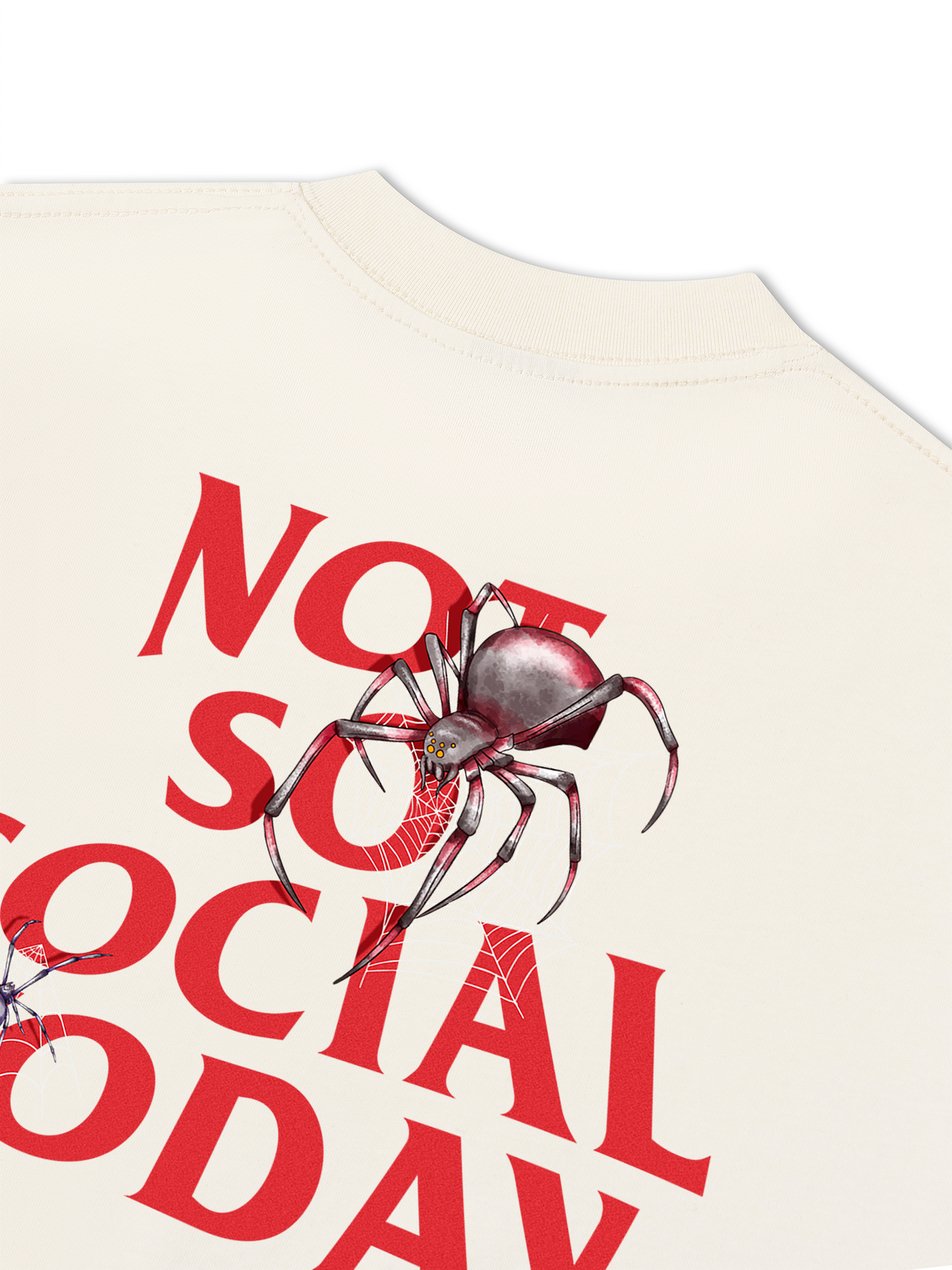 Áo Thun Relaxed Fit Not So Social Today Spider Webs