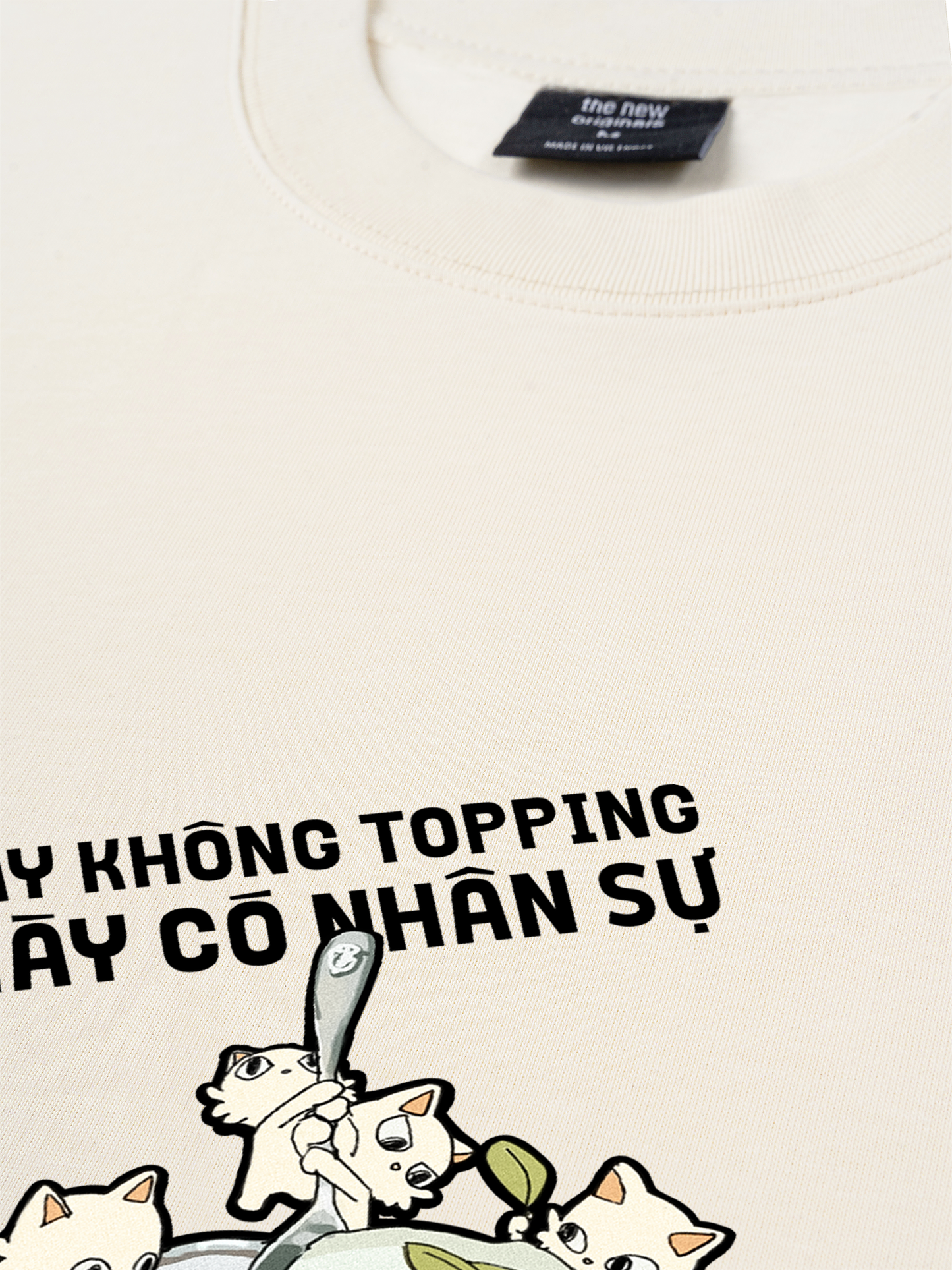 Áo Thun Relaxed Fit Hội Mèo Topping hơi quậy