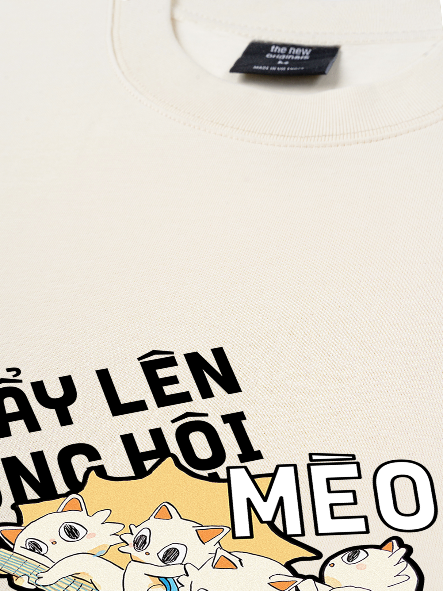Áo Thun Relaxed Fit Quẩy Lên Cùng Hội Mèo