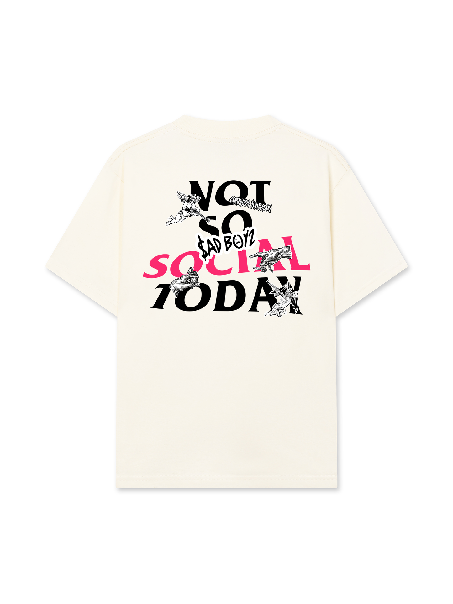 Áo Thun Relaxed Fit Not So Social Today Sad Boyz