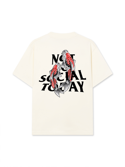 Áo Thun Relaxed Fit Not So Social Today Koi Harmony