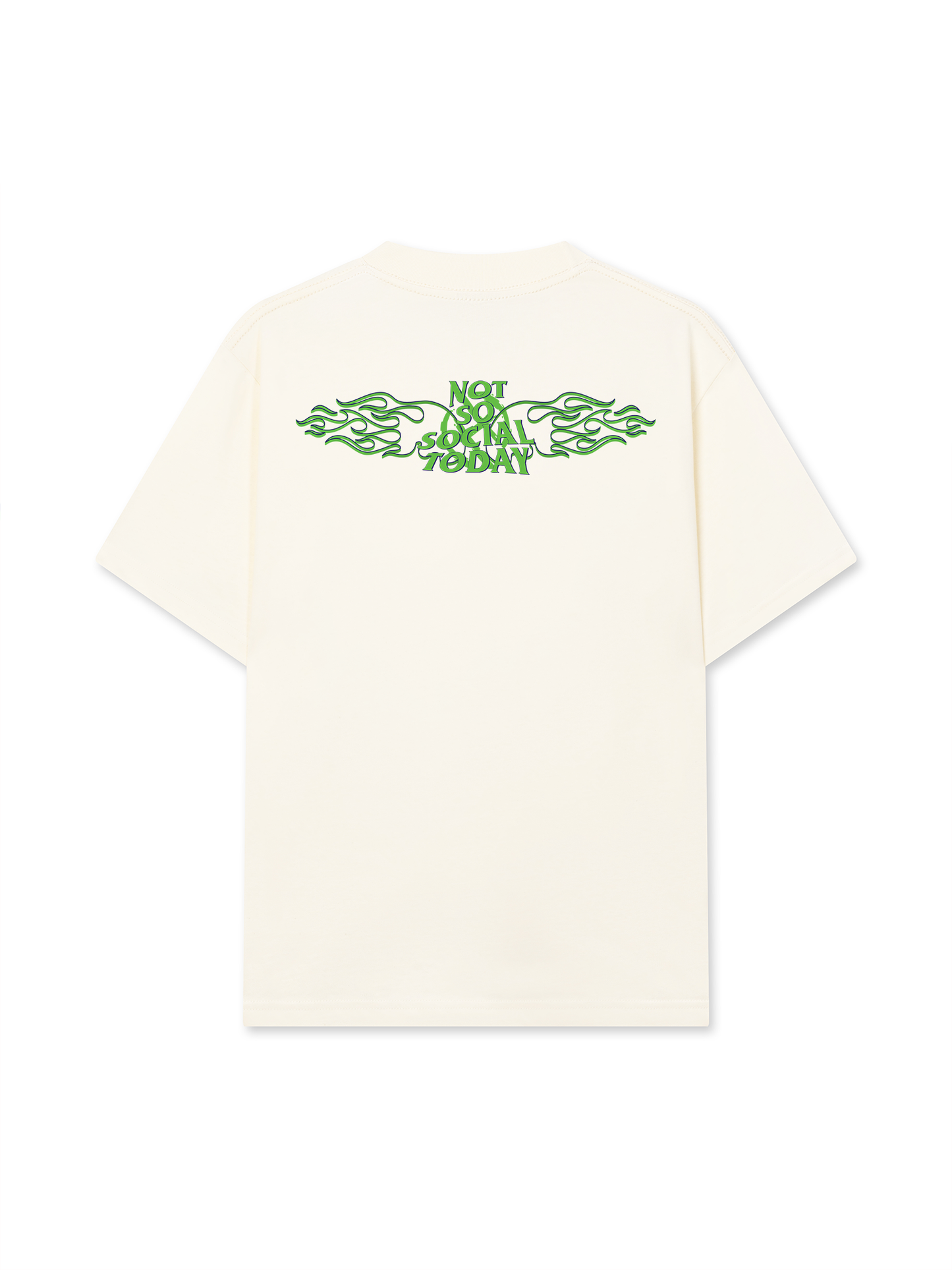 Áo Thun Relaxed Fit Not So Social Today Green Fire