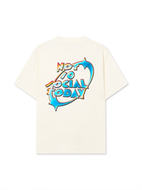 Áo Thun Relaxed Fit Not So Social Today Neon Holographic