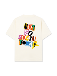Áo Thun Relaxed Fit Not So Social Today Scrapped Notes