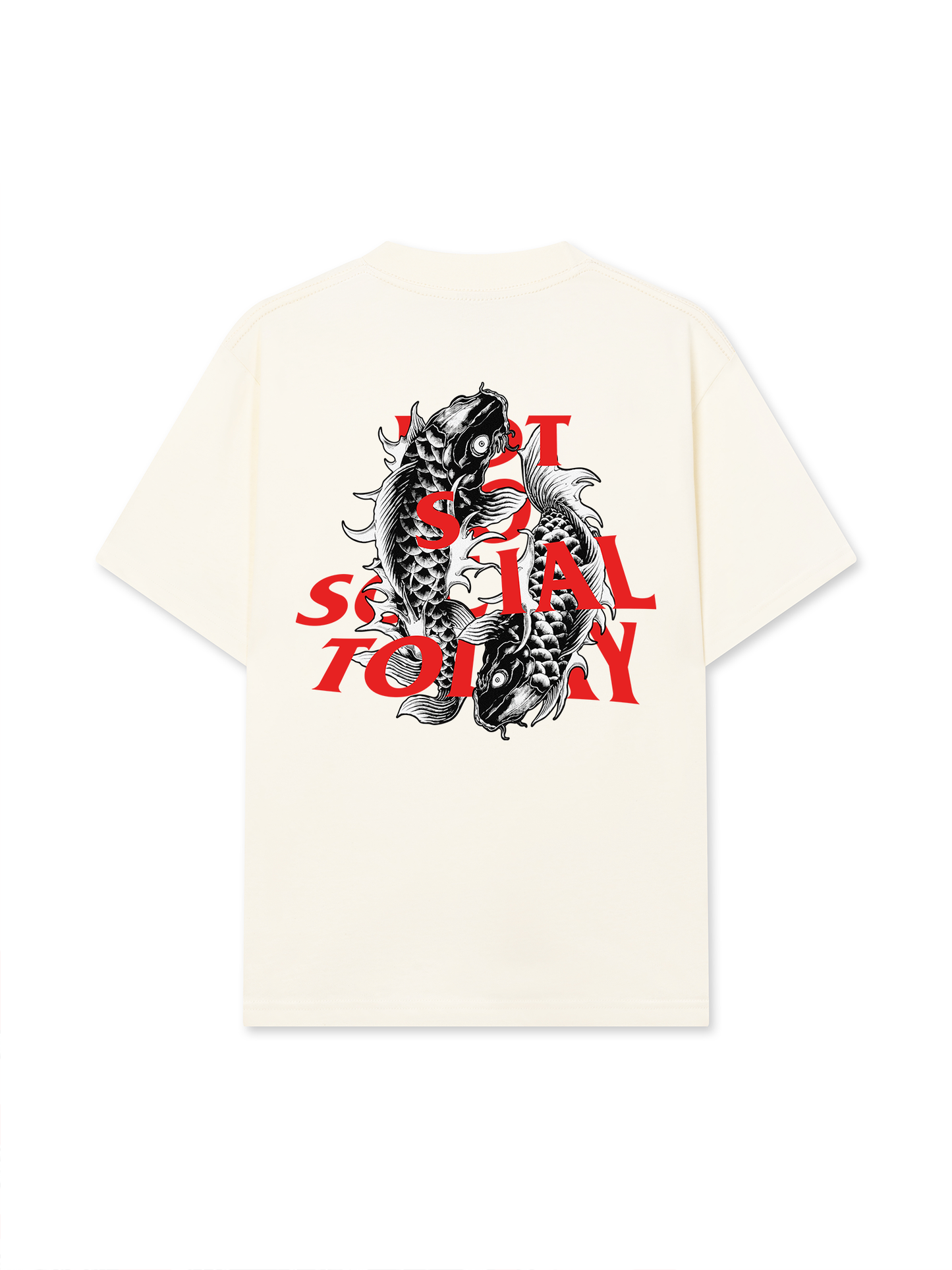 Áo Thun Relaxed Fit Not So Social Today Dark Koi Harmony