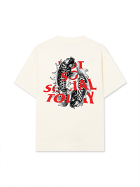 Áo Thun Relaxed Fit Not So Social Today Dark Koi Harmony
