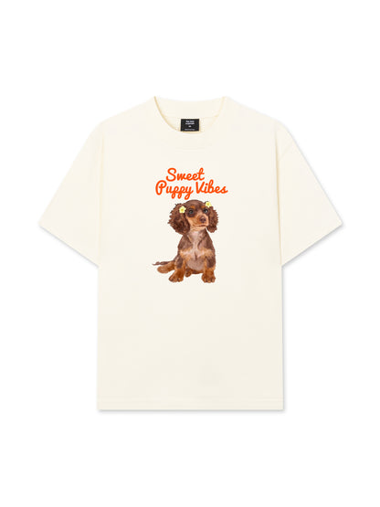 Áo Thun Relaxed Fit  Sweet Puppy Vibe