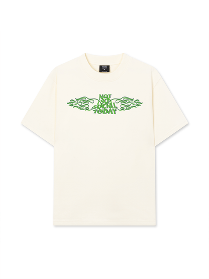 Áo Thun Relaxed Fit Not So Social Today Green Fire