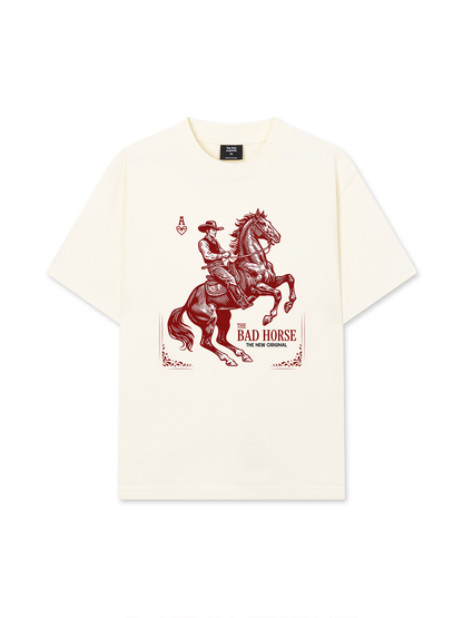 Áo Thun Relaxed Fit The Bad Horse Ace of Heart
