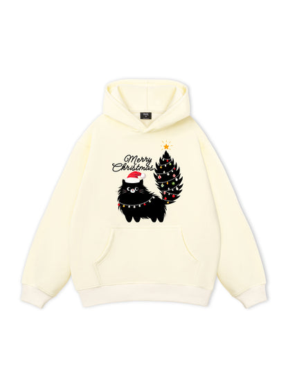 Black Kitty Christmas Hoodie
