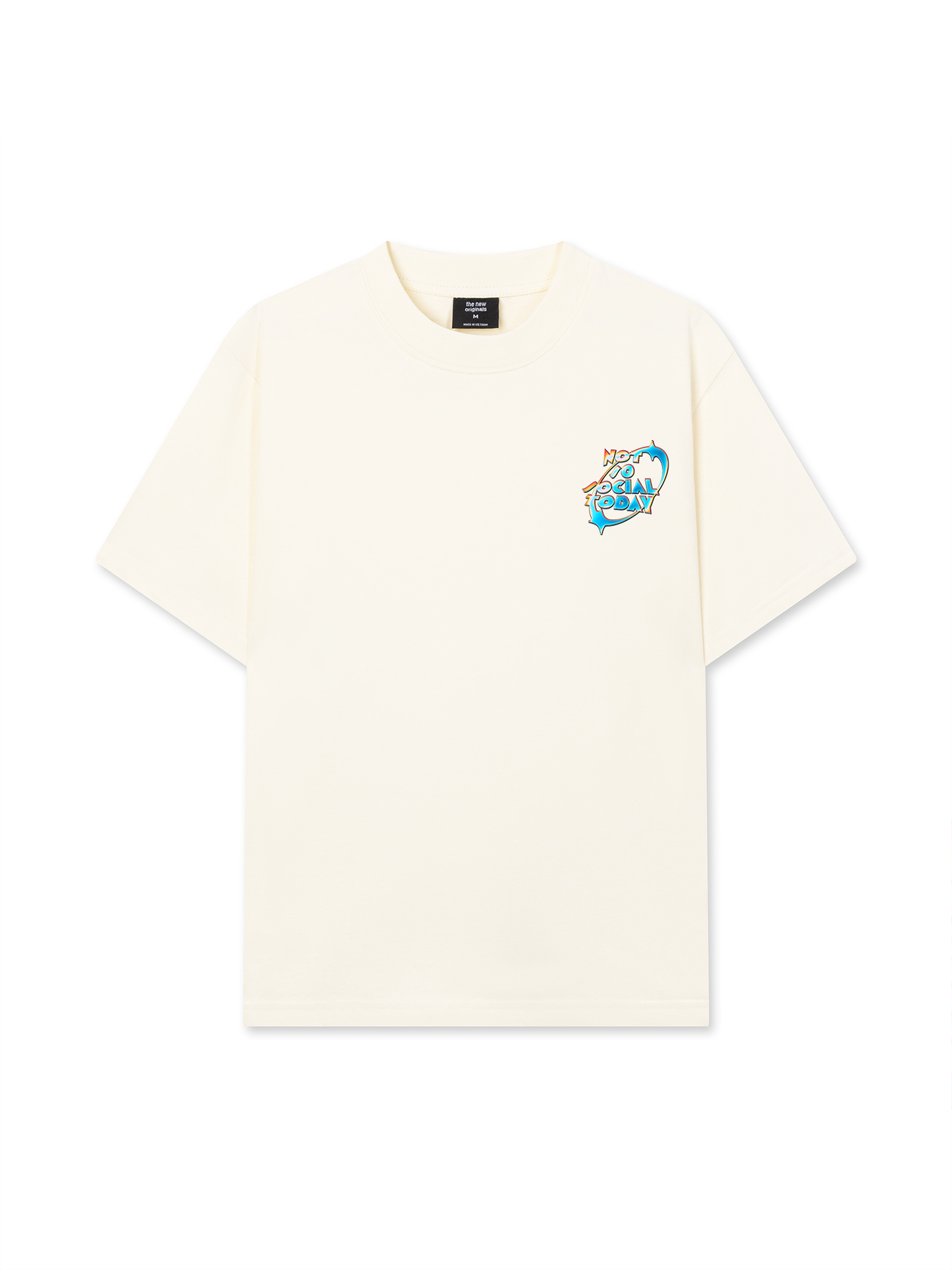 Áo Thun Relaxed Fit Not So Social Today Neon Holographic