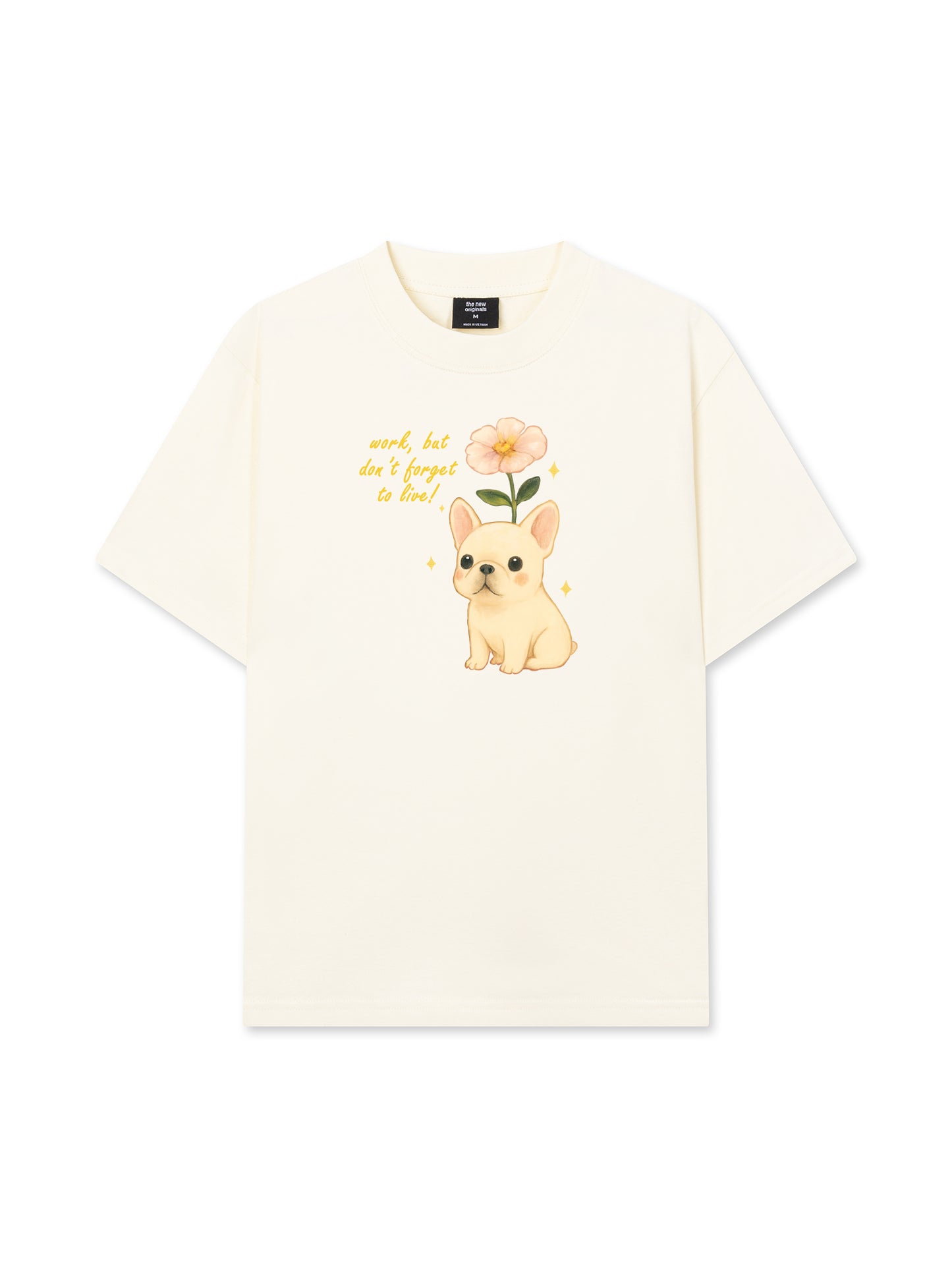 Áo Thun Relaxed Fit  Work & Live Dog