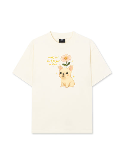 Áo Thun Relaxed Fit  Work & Live Dog