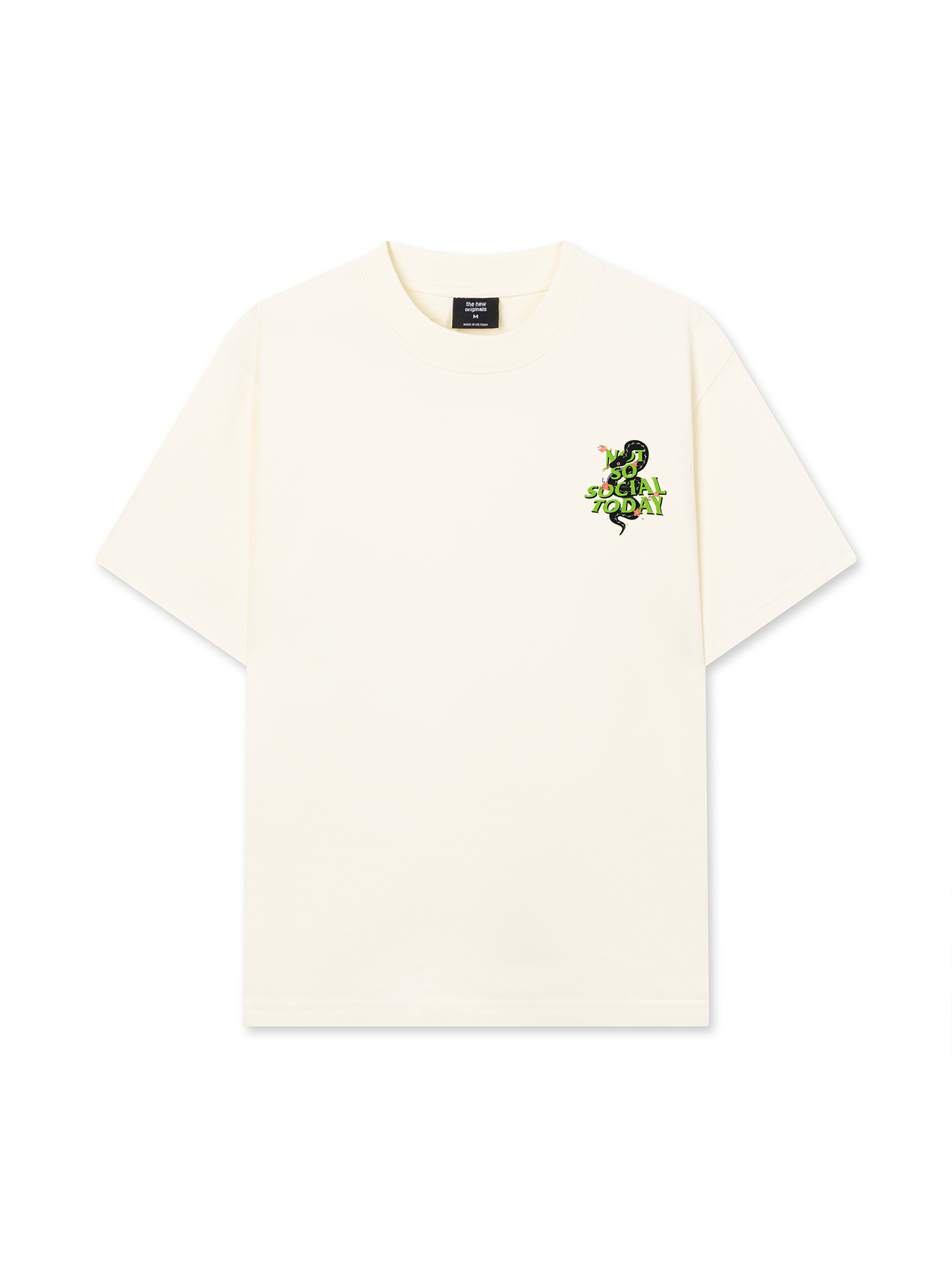 Áo Thun Relaxed Fit Not So Social Today Cherry Snake
