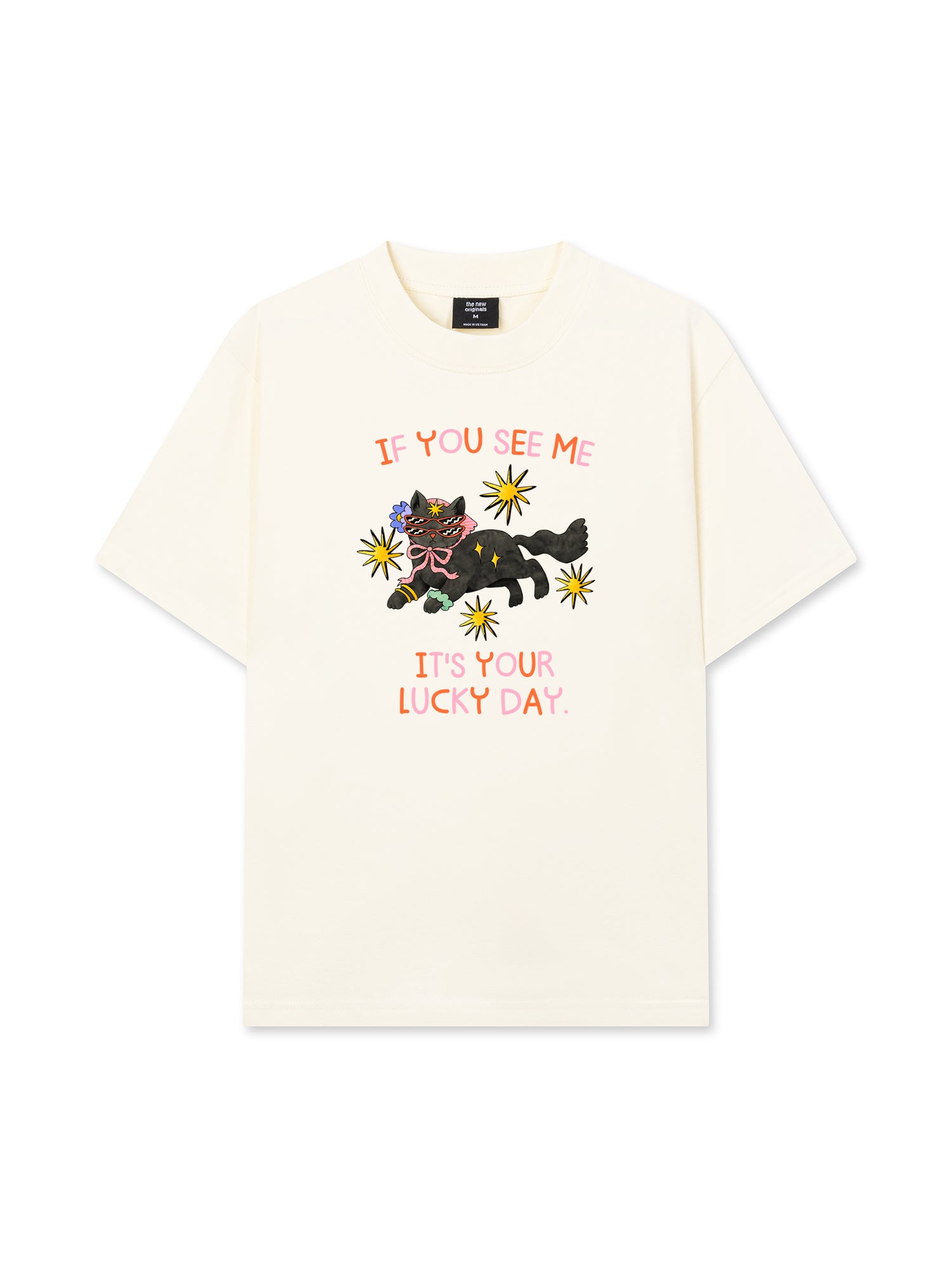 Áo Thun Relaxed Fit Lucky day cat