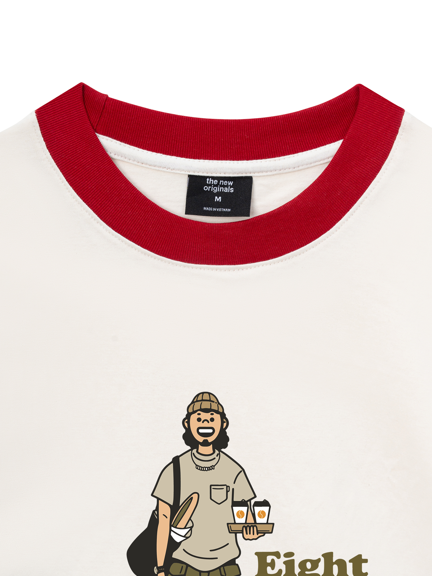 Áo Thun Ringer Relaxed Fit Go Out Coffee & Bread