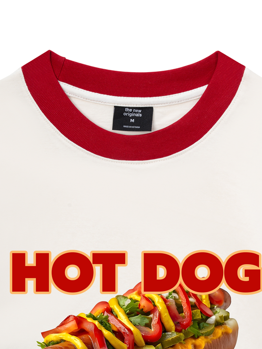 Áo Thun Ringer Relaxed Fit Foody Hot Dog