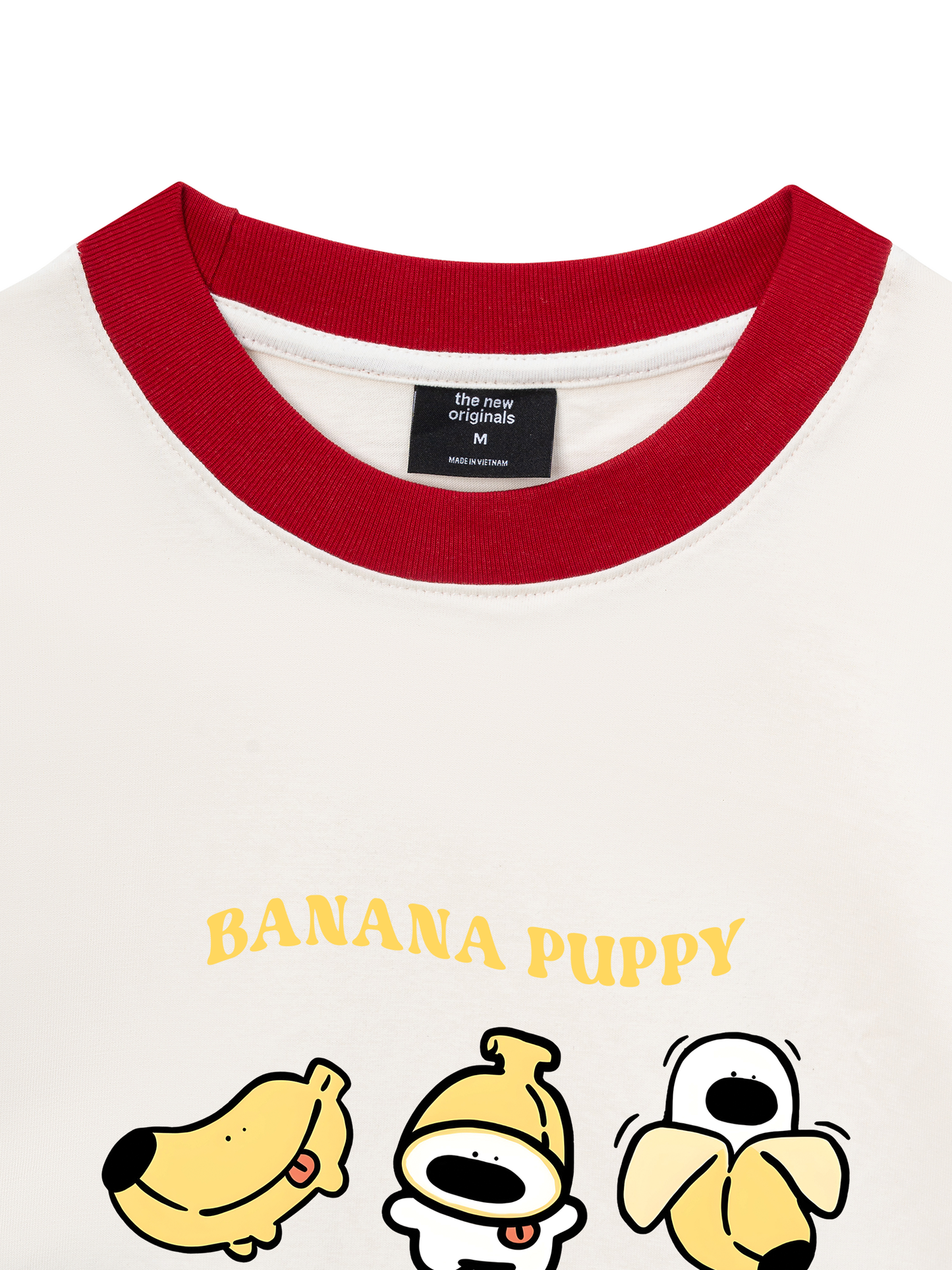 Áo Thun Ringer Relaxed Fit Banana Puppy
