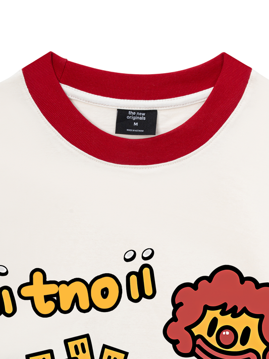 Áo Thun Ringer Relaxed Fit Sweet Pastry Burger Fry