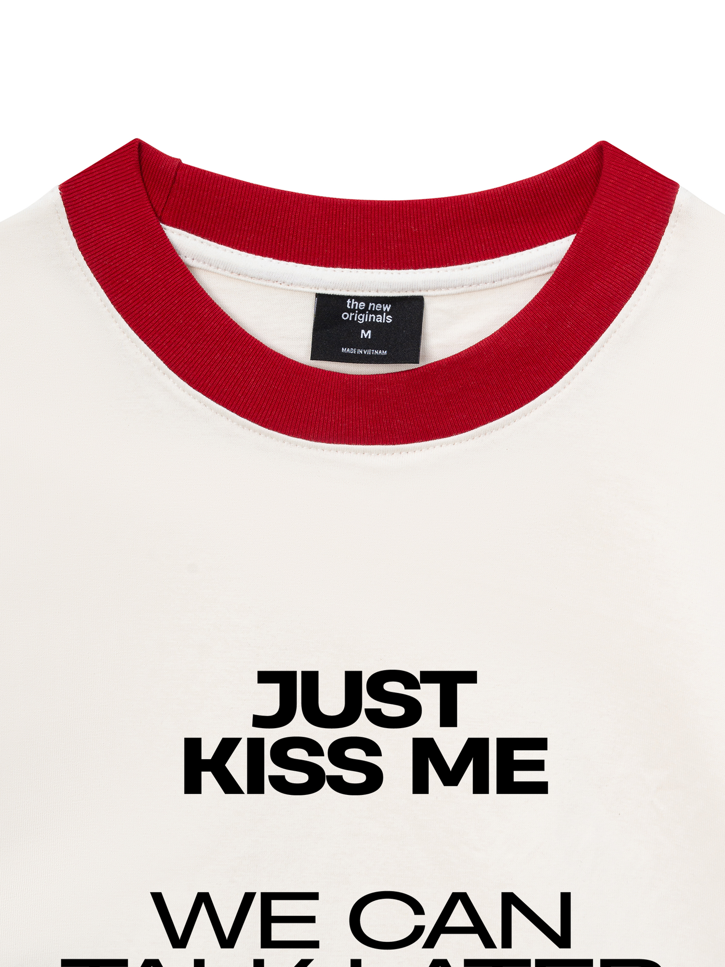 Áo Thun Ringer Relaxed Fit Life Vibe Just Kiss Me