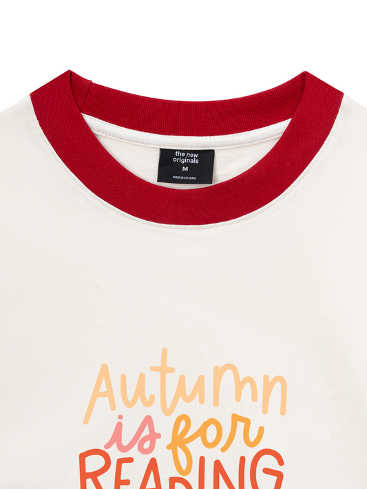 Áo Thun Ringer Relaxed Fit Autumn is For Reading Good Books