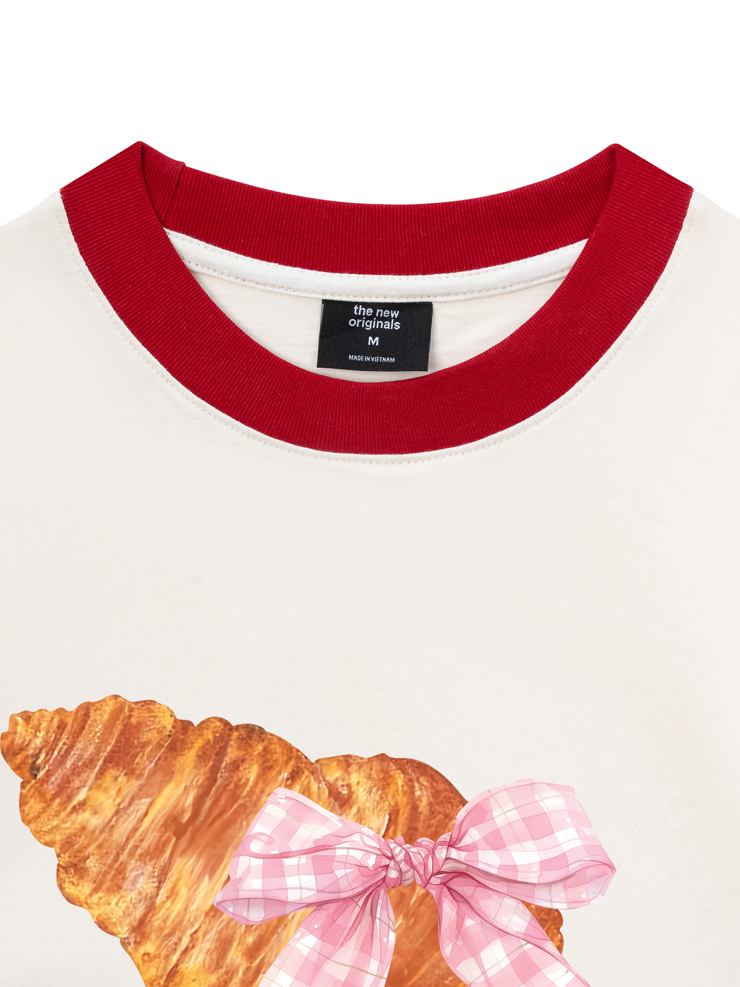 Áo Thun Ringer Relaxed Fit Go Get A Croissant