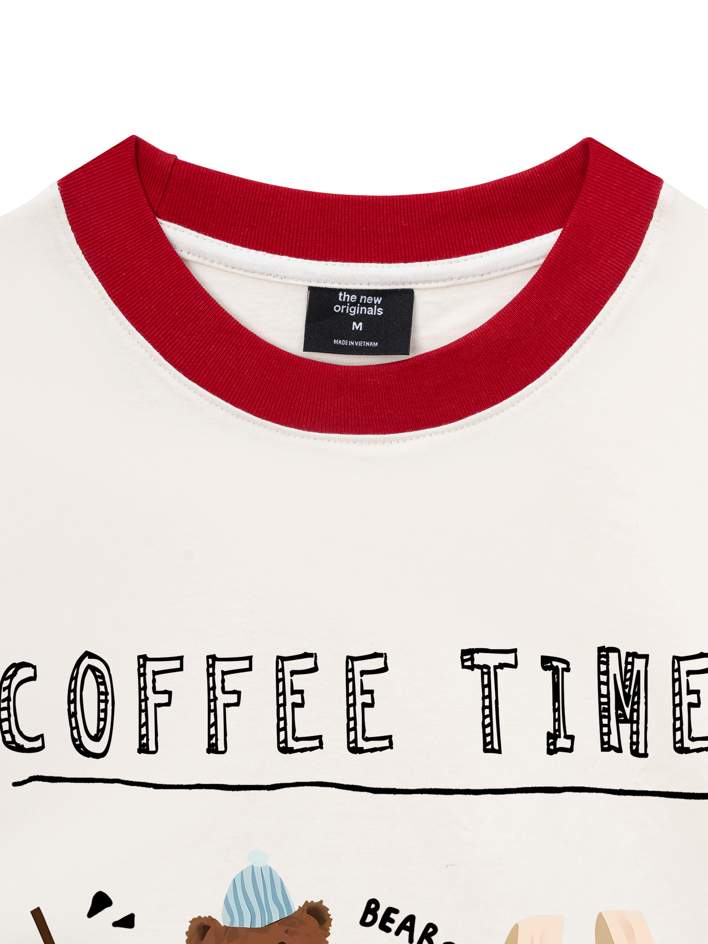 Áo Thun Ringer Relaxed Fit Sweet Pastry Coffee Time