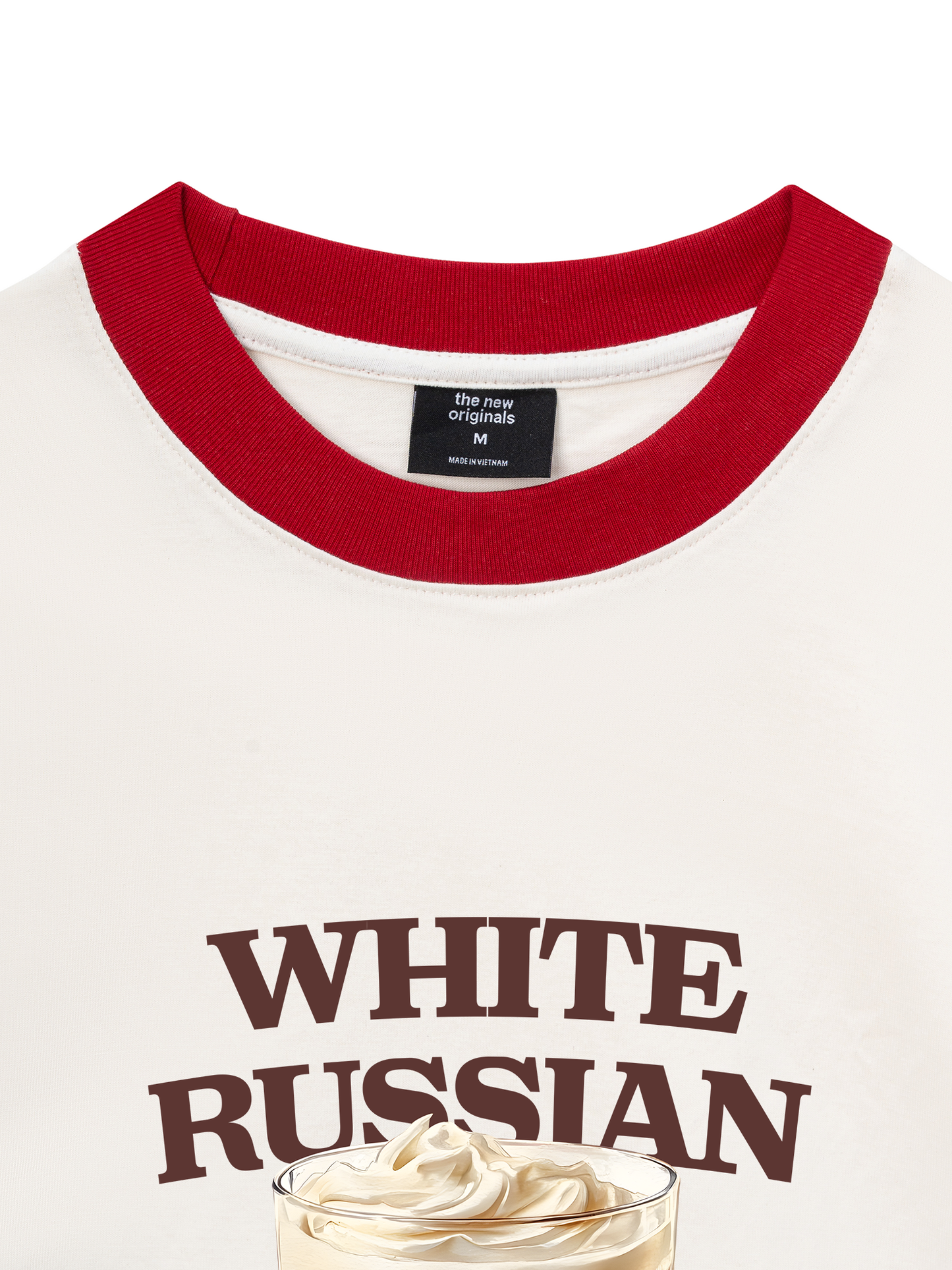 Áo Thun Ringer Relaxed Fit Fresh White Russian