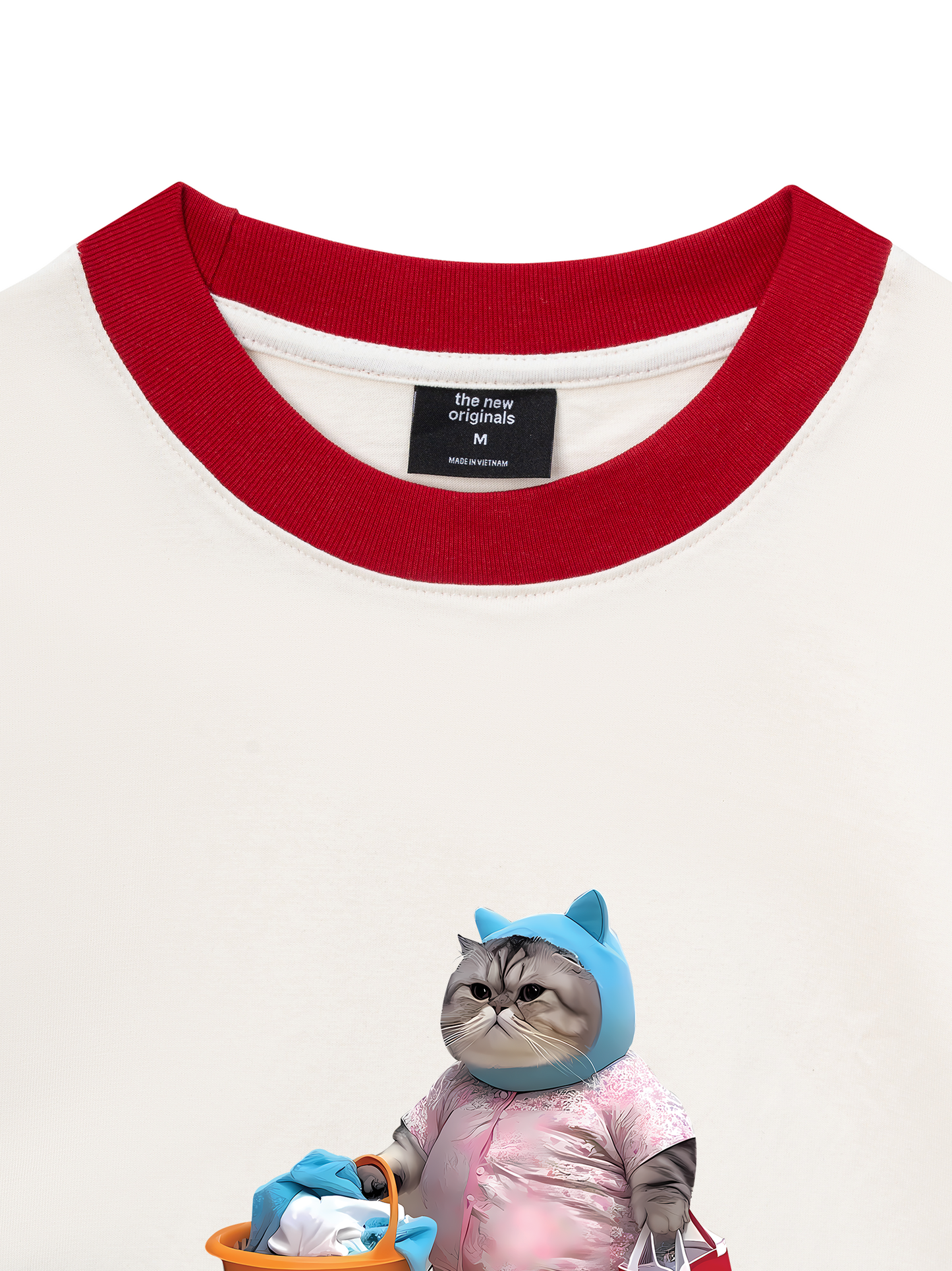 Áo Thun Ringer Relaxed Fit Animal Mood Mommy Meow