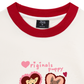 Áo Thun Ringer Relaxed Fit Animal Puppy Heart