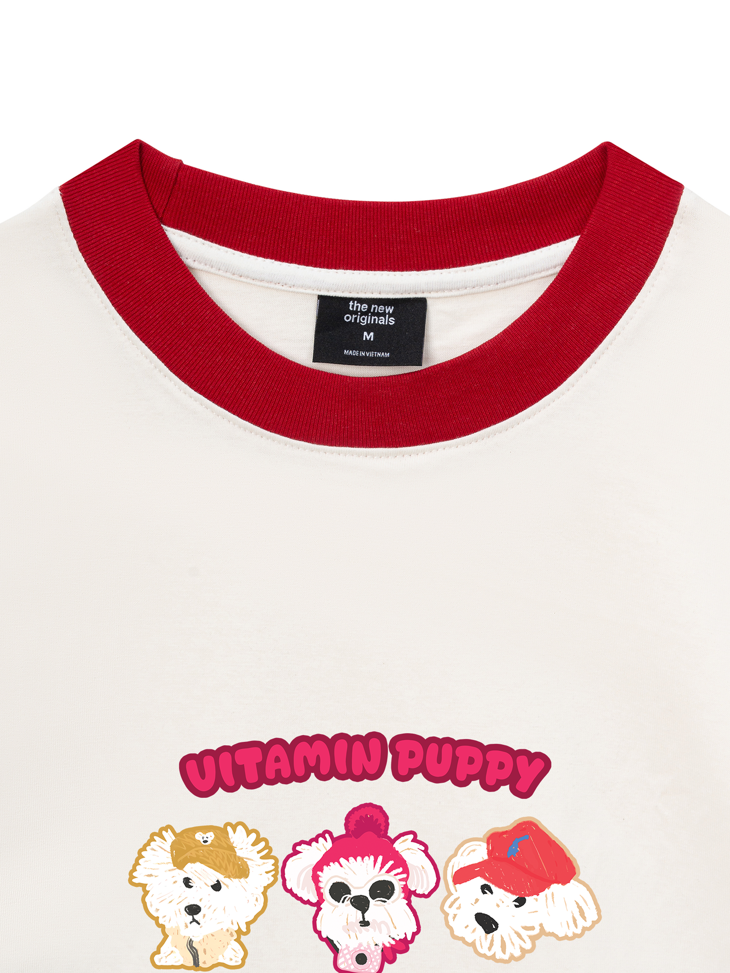 Áo Thun Ringer Relaxed Fit Animal Mood Viatmin Puppy