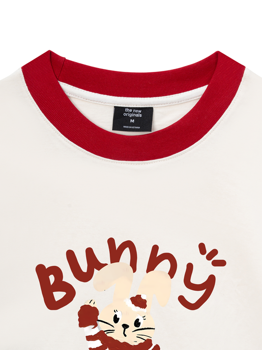 Áo Thun Ringer Relaxed Fit Animal Bunny