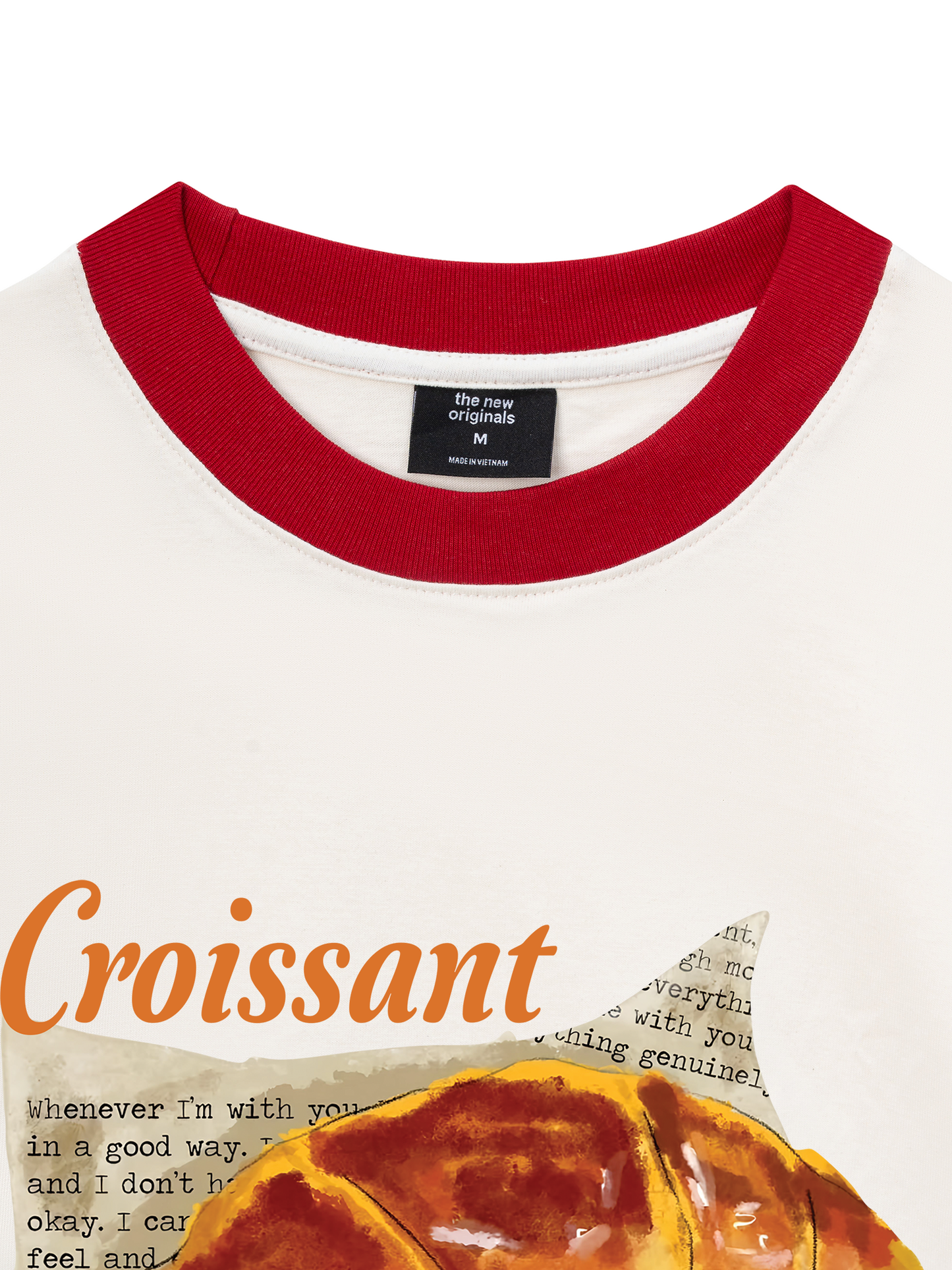 Áo Thun Ringer Relaxed Fit Croissant