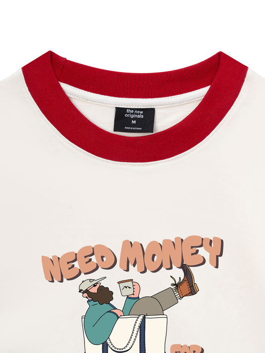 Áo Thun Ringer Relaxed Fit Weekend Need Money For Shopping