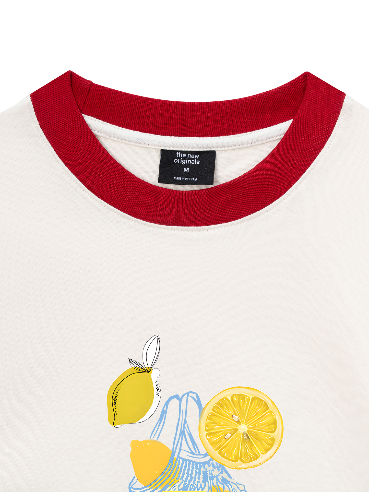 Áo Thun Ringer Relaxed Fit Summer Vibes Lemon Shopping