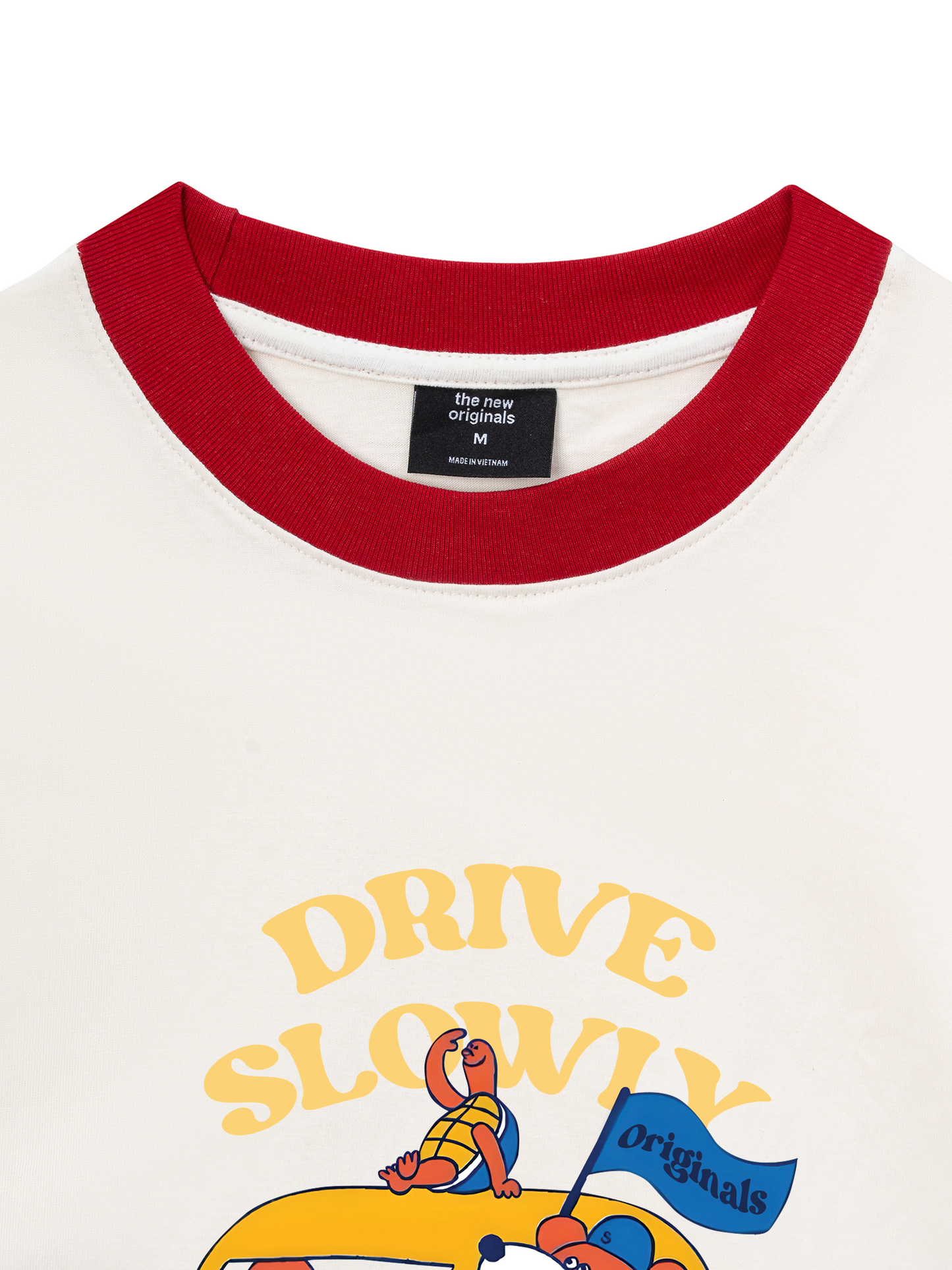 Áo Thun Ringer Relaxed Fit Drive Slowly_