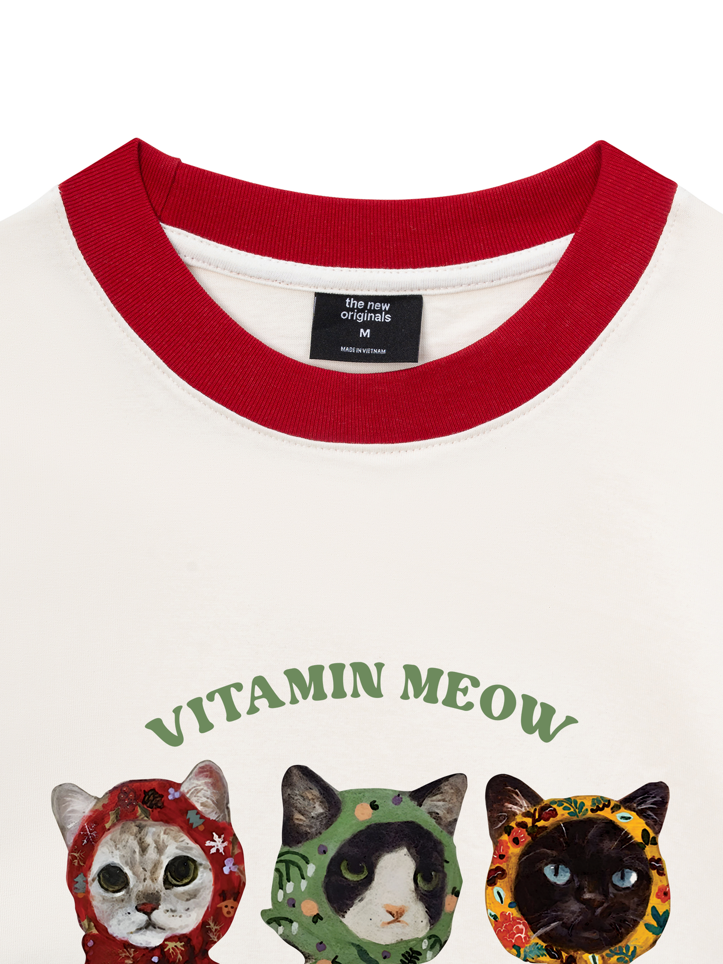 Áo Thun Ringer Relaxed Fit Vitamin Meow