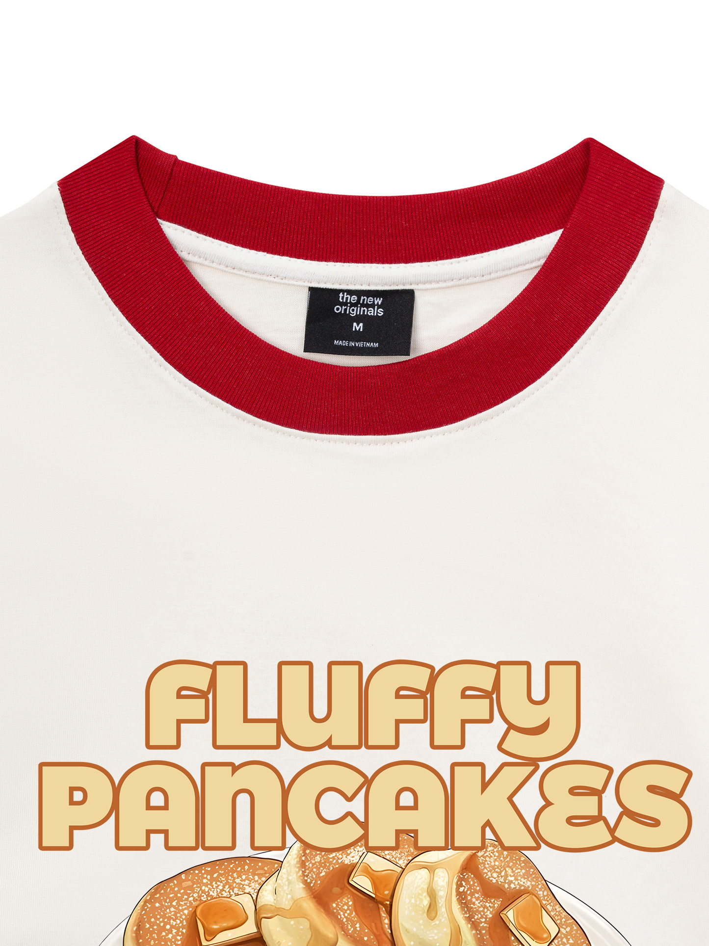 Áo Thun Ringer Relaxed Fit Foody Fluffy Pancakes