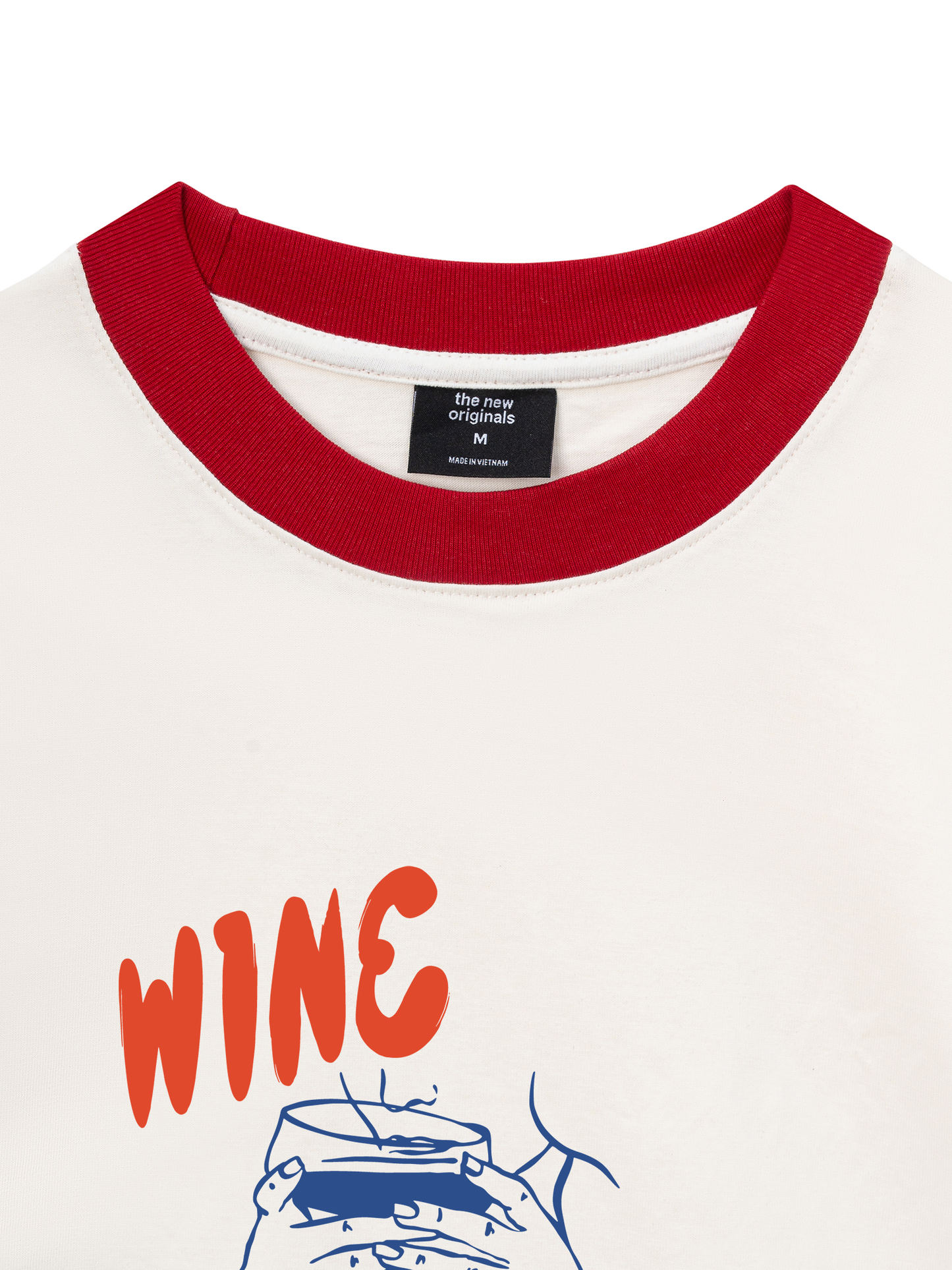 Áo Thun Ringer Relaxed Fit WINE NOT
