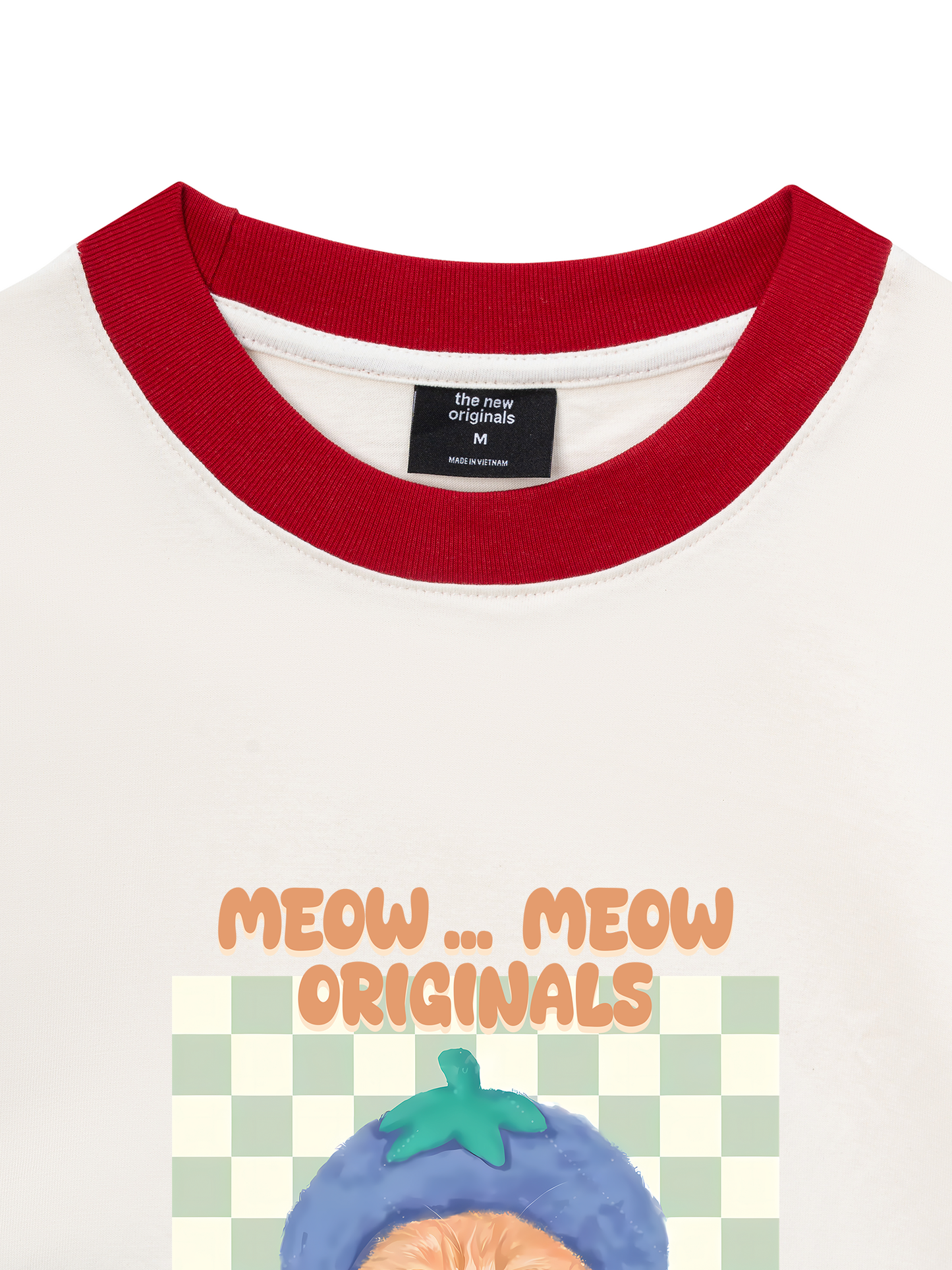 Áo Thun Ringer Relaxed Fit Animal Meow