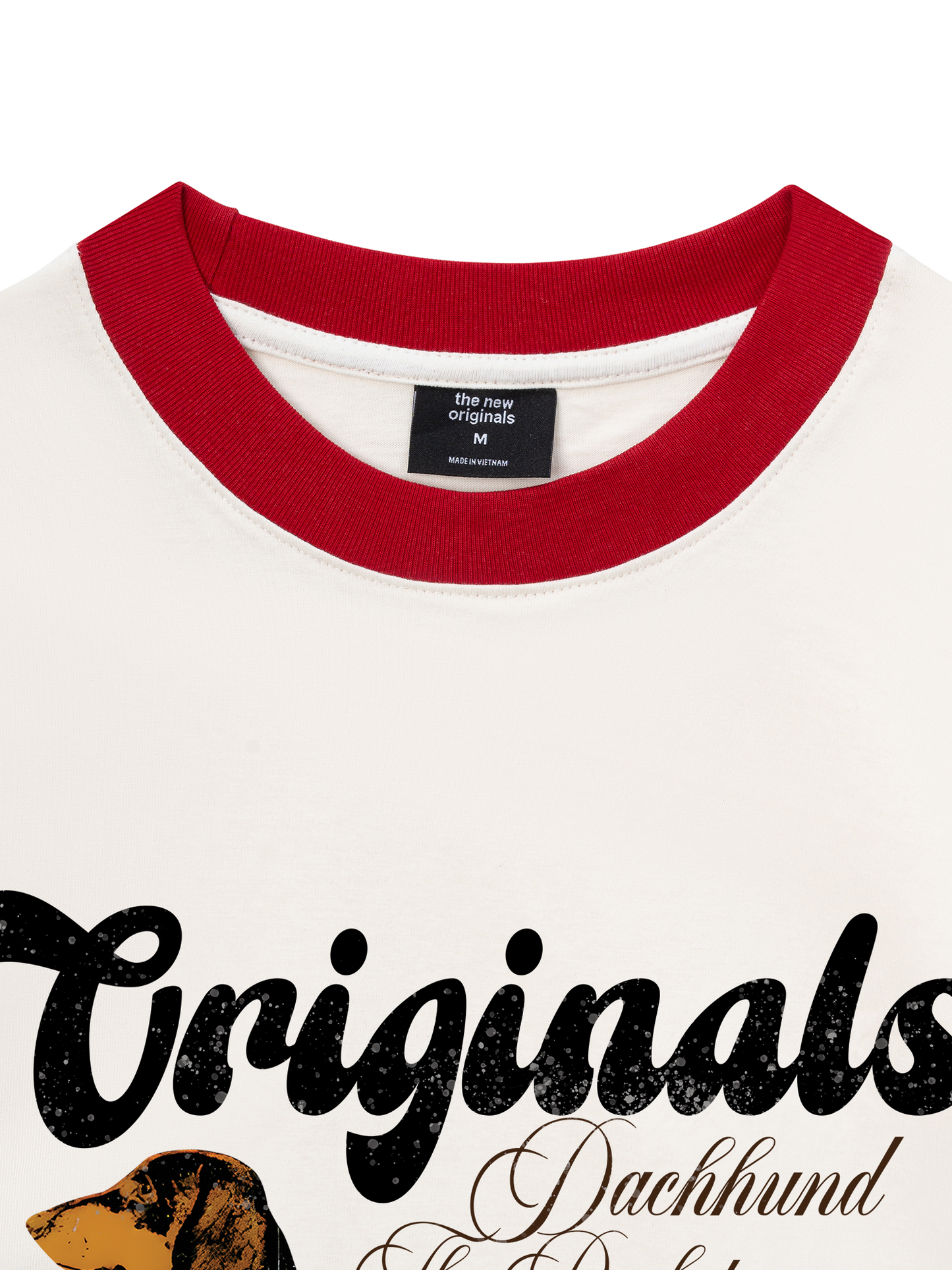 Áo Thun Ringer Relaxed Fit Retro Dachshund