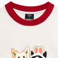 Áo Thun Ringer Relaxed Fit Animal Mood Bestie Puppy And Meow