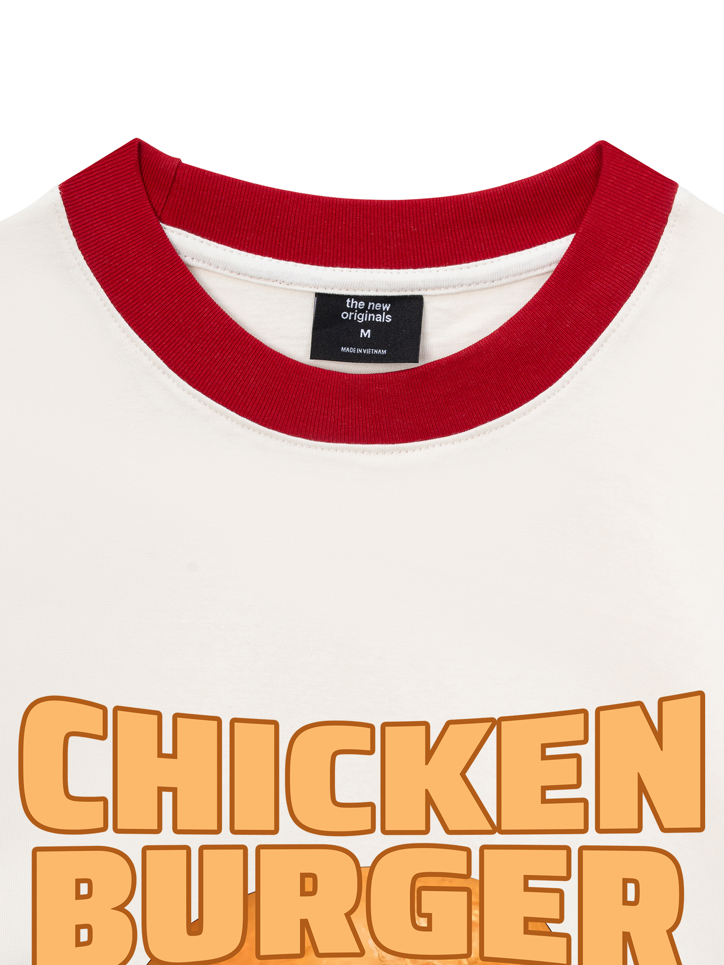 Áo Thun Ringer Relaxed Fit Foody Chicken Burger