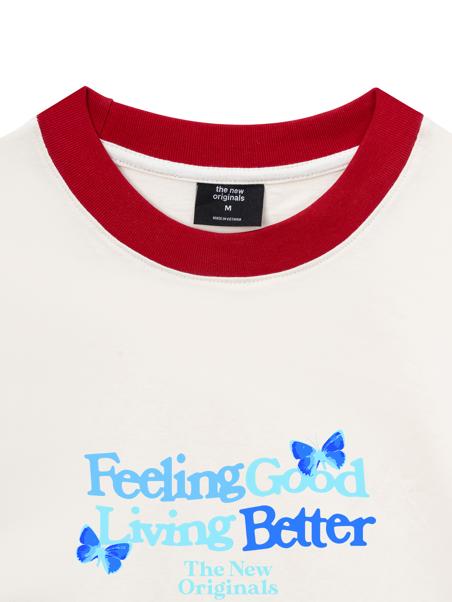Áo Thun Ringer Relaxed Fit Be Bold Feeling Good Living Better